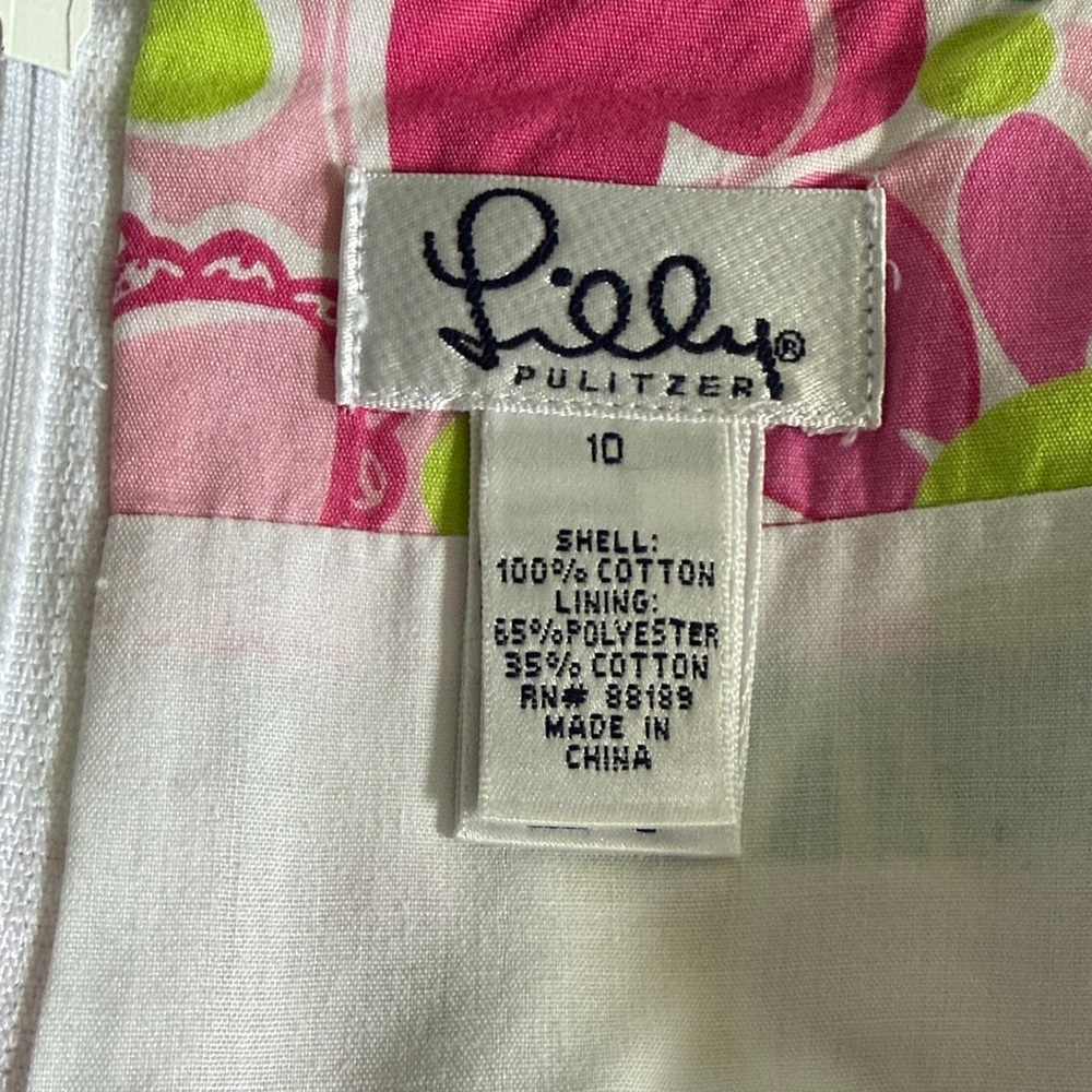 Women’s Lilly Pulitzer Skirt Size 10 in Multi Derby Derby Patch Print. - Picture 3 of 3
